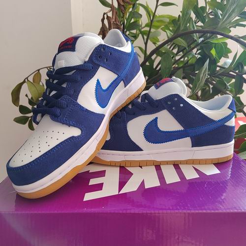 Cheap Nike Dunk Shoes Wholesale Men and Women White Blue Los Angeles-137 - Click Image to Close